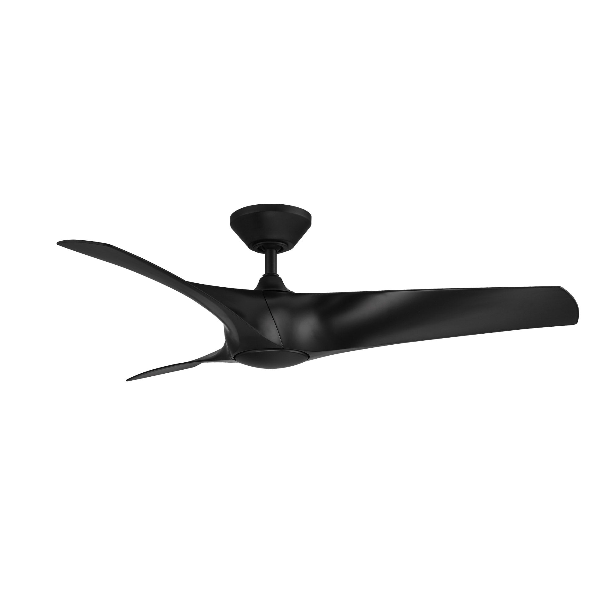 Zephyr Indoor and Outdoor 3-Blade Smart Ceiling Fan 52in Matte Black with 3000K LED Light Kit and Remote Control