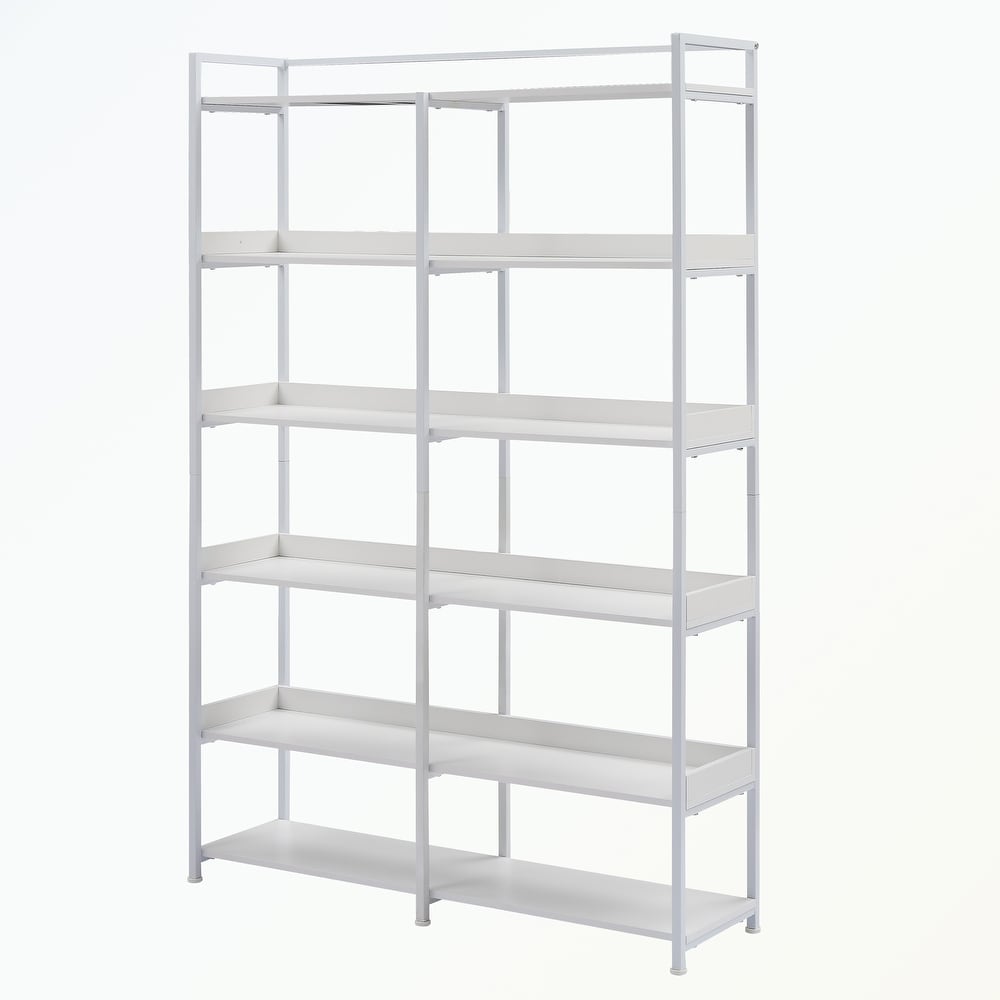 Bookshelf with MDF Boards Stainless Steel Frame