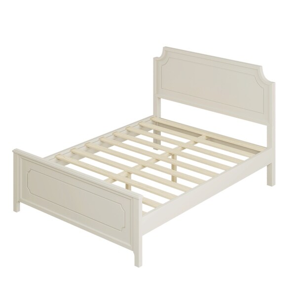 3 Pieces Bedroom Sets Milky White Solid Rubber Wood - - 37499347