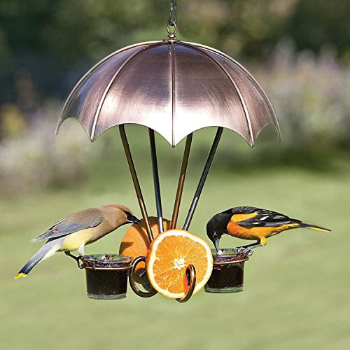 Woodlink Oriole Bird Feeder， Metal， Brushed Copper