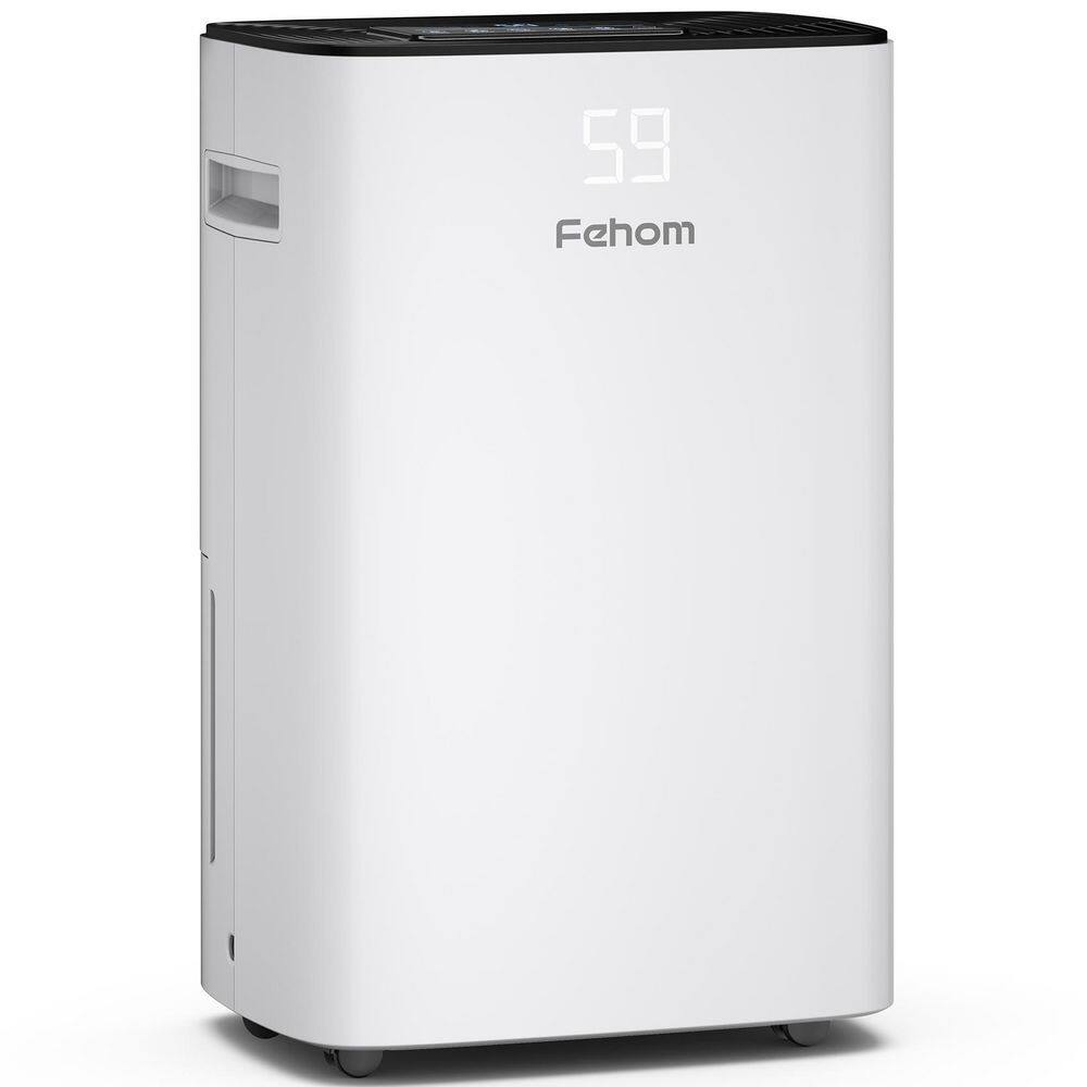 Fehom 50-Pint Home Dehumidifier with Bucket and Drain for 4500 sq. ft. for Bedroom Basement Bathroom and Laundry HDCX-PD08F