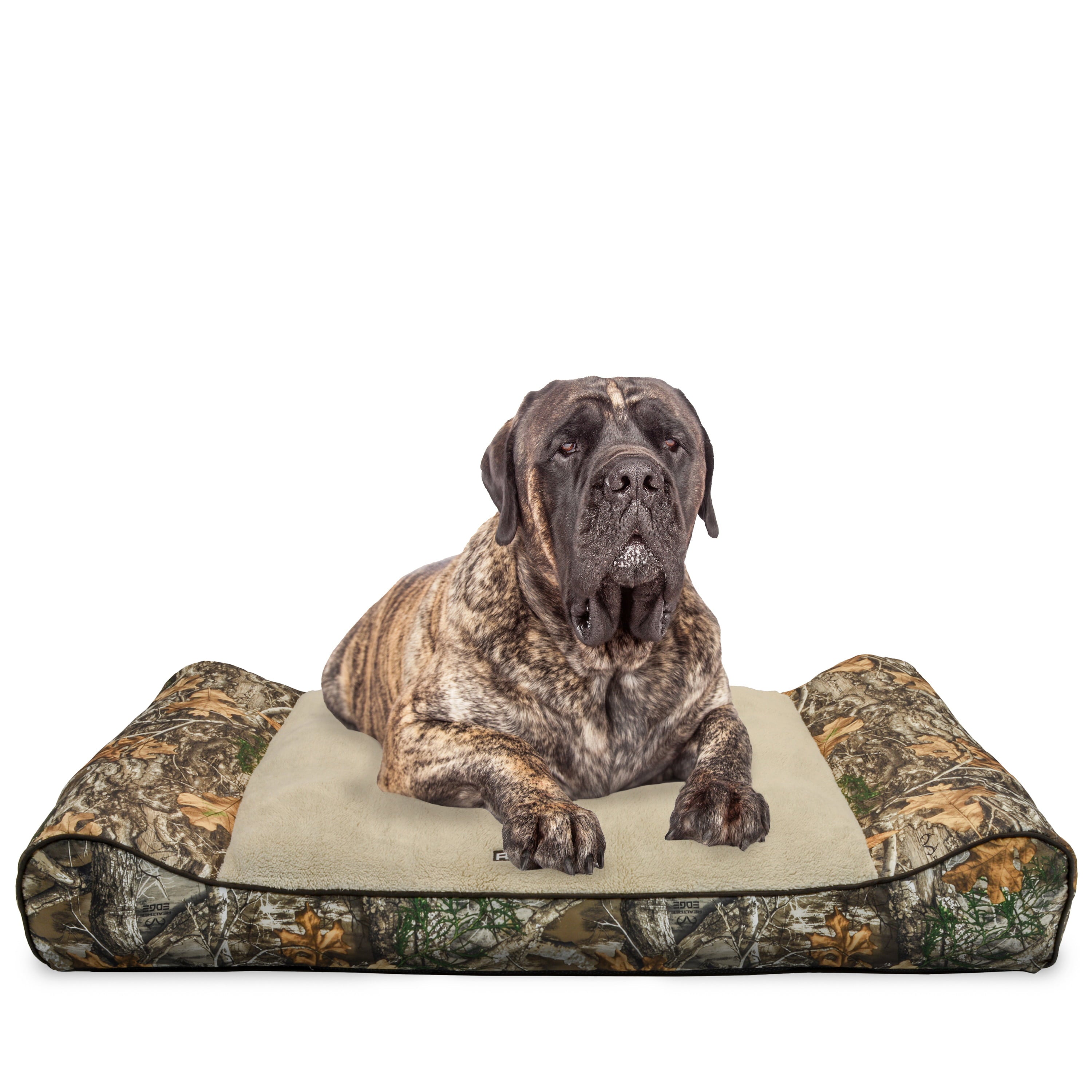 Realtree Edge Camo Bolster Pet Bed - Brown