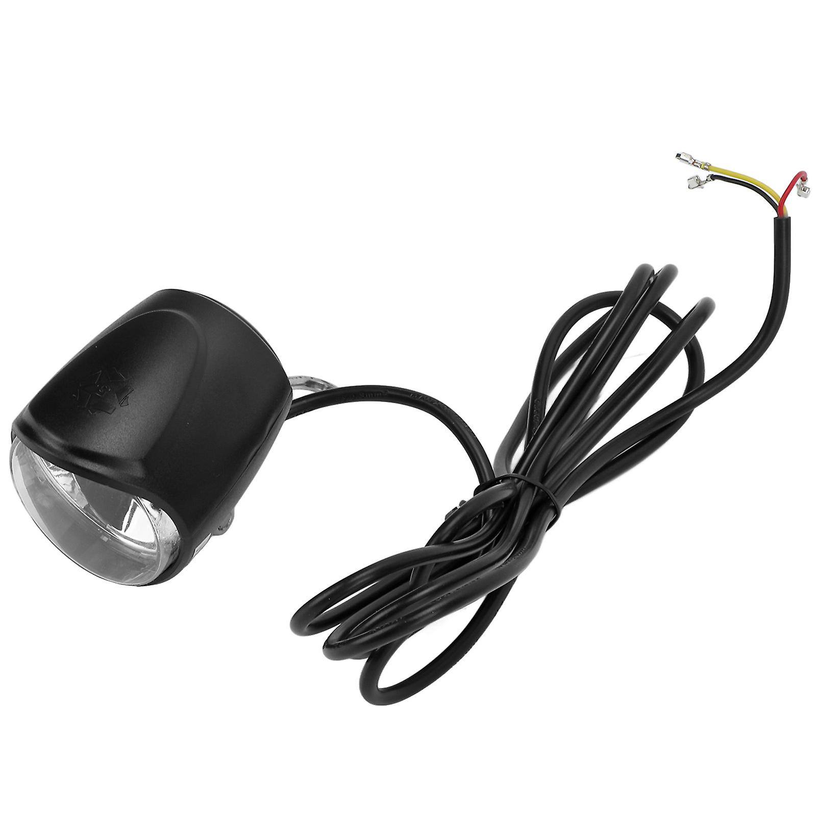 2 In 1 24v80v Led Front Light With Horn Electric Bicycle Headlight For Outdoor Cycling