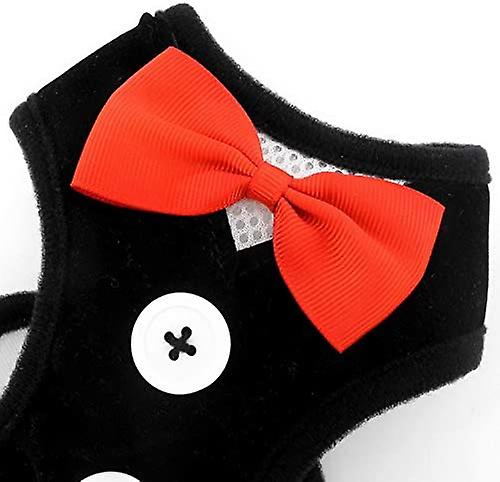 Yoitea Tuxedo Cat Harness And Leash Set With Bowtie Adjustable No Pull Soft Mesh Walking Vest Clothes Escape Proof Boy Small Dogs Puppy Kitten