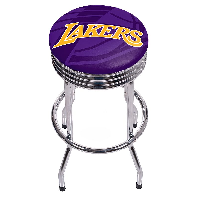 Los Angeles Lakers Padded Ribbed Bar Stool