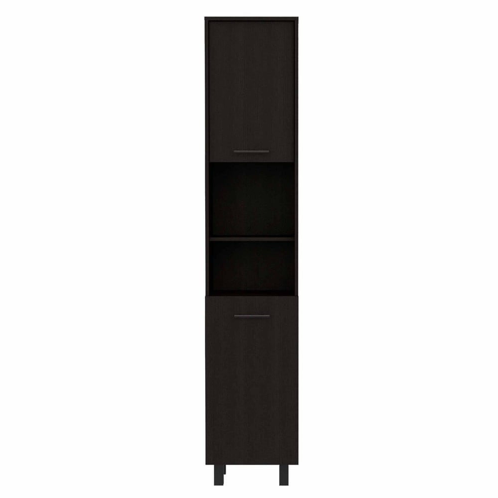 Black Sleek and Tall Pantry Cabinet