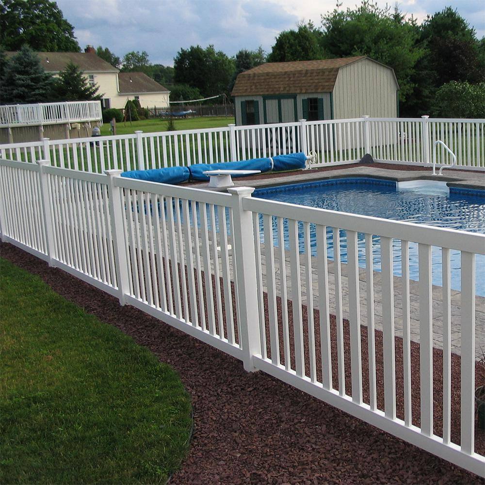 Weatherables Atlantis 4 ft. H x 8 ft. W White Vinyl Pool Fence Panel PWPO-ALT-4X8