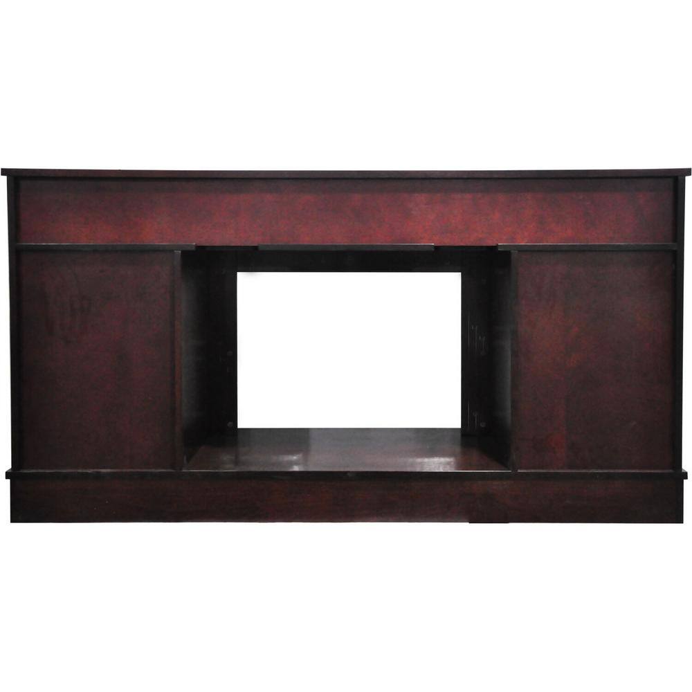 Cambridge Savona 59 in. Electric Fireplace Heater TV Stand in Mahogany with Enhanced Log Display and Remote CAM6022-1MAHLG3