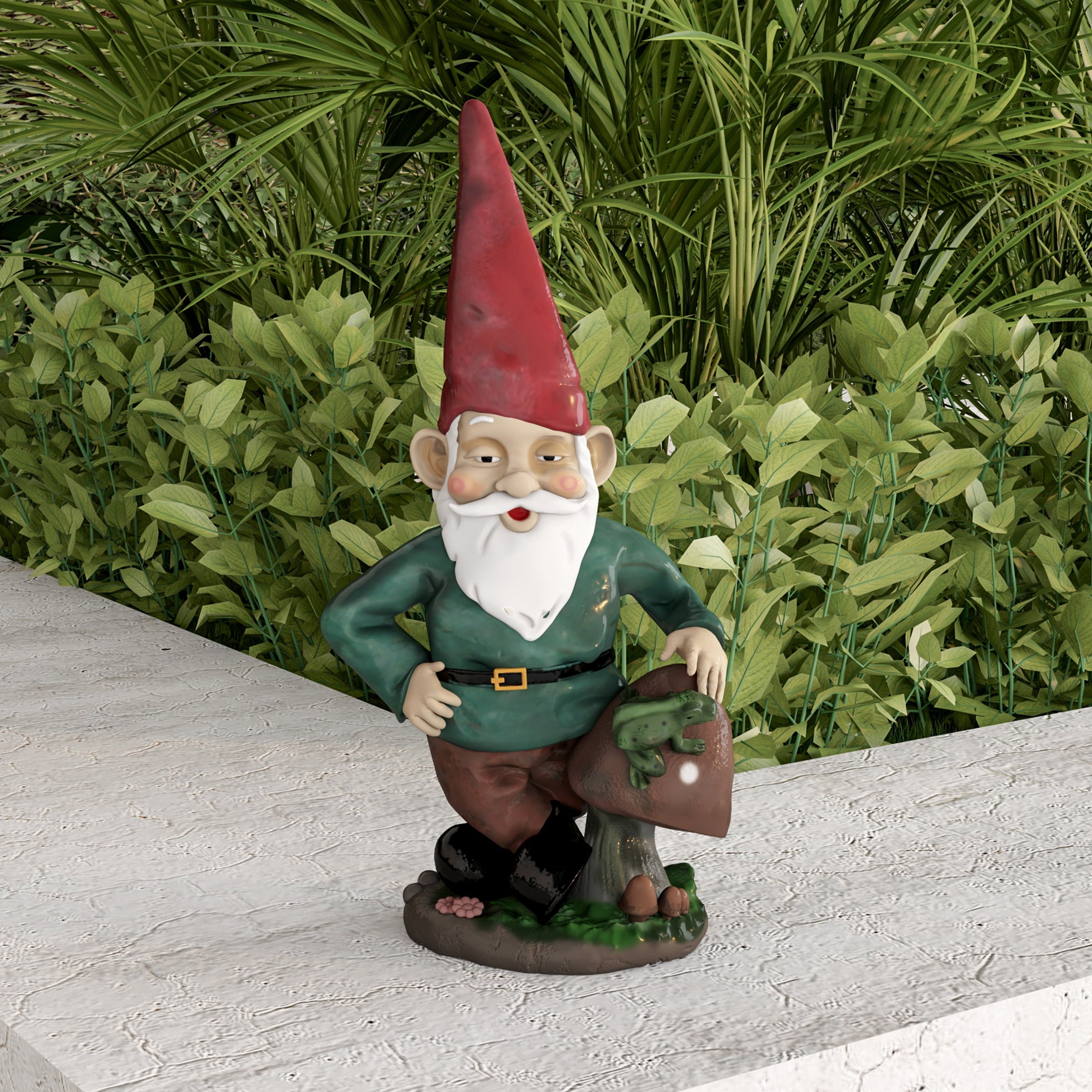 Pure Garden 14" Gnomes Garden Statue