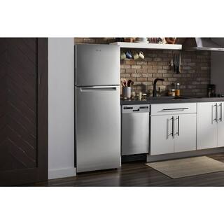 Whirlpool 12.9 cu. ft. Built-In and Standard Top Freezer Refrigerator in Fingerprint Resistant Stainless Steel WRT313CZLZ