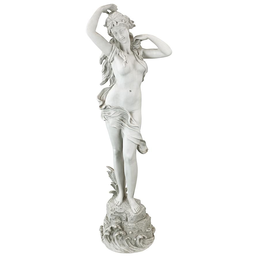 Design Toscano Spring Awakening Classic Woman Garden Statue, 40 Inch, Polyresin, Antique Stone