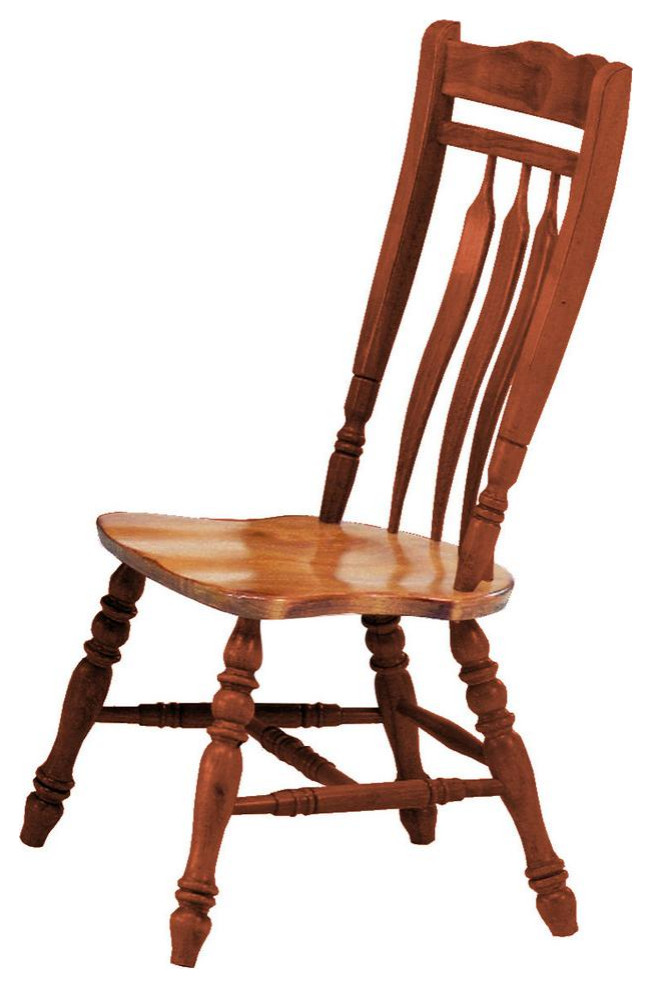 Oak Selections Nutmeg Brown with Light Oak Side Chair (Set of 2)  BH C10 NLO 2   Traditional   Dining Chairs   by GwG Outlet  Houzz