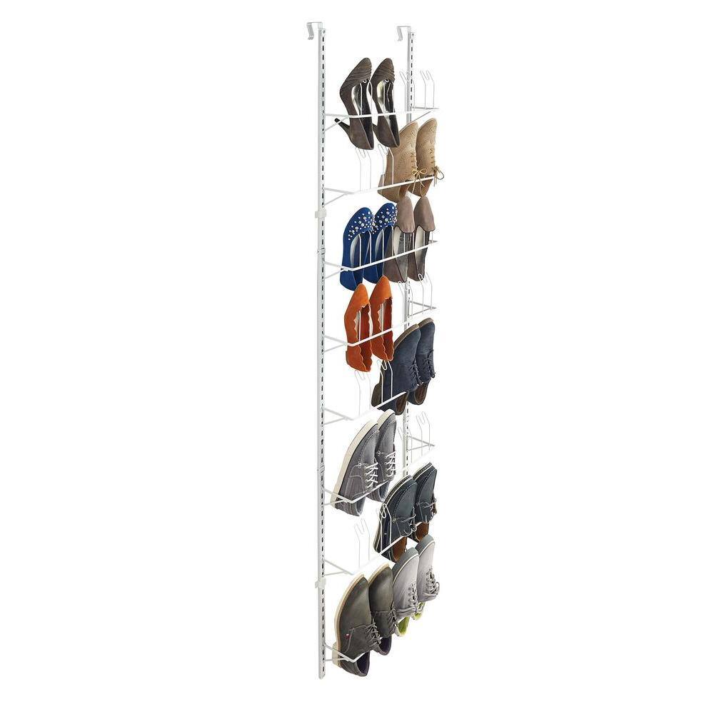 ClosetMaid 77.5 in. H 16-Pair White Steel Hanging Shoe Organizer 97536