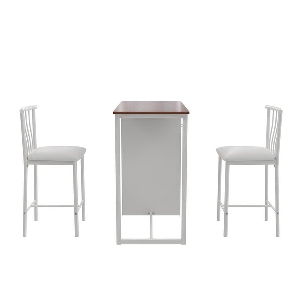 3-Piece Counter Height Dining Set with Storage