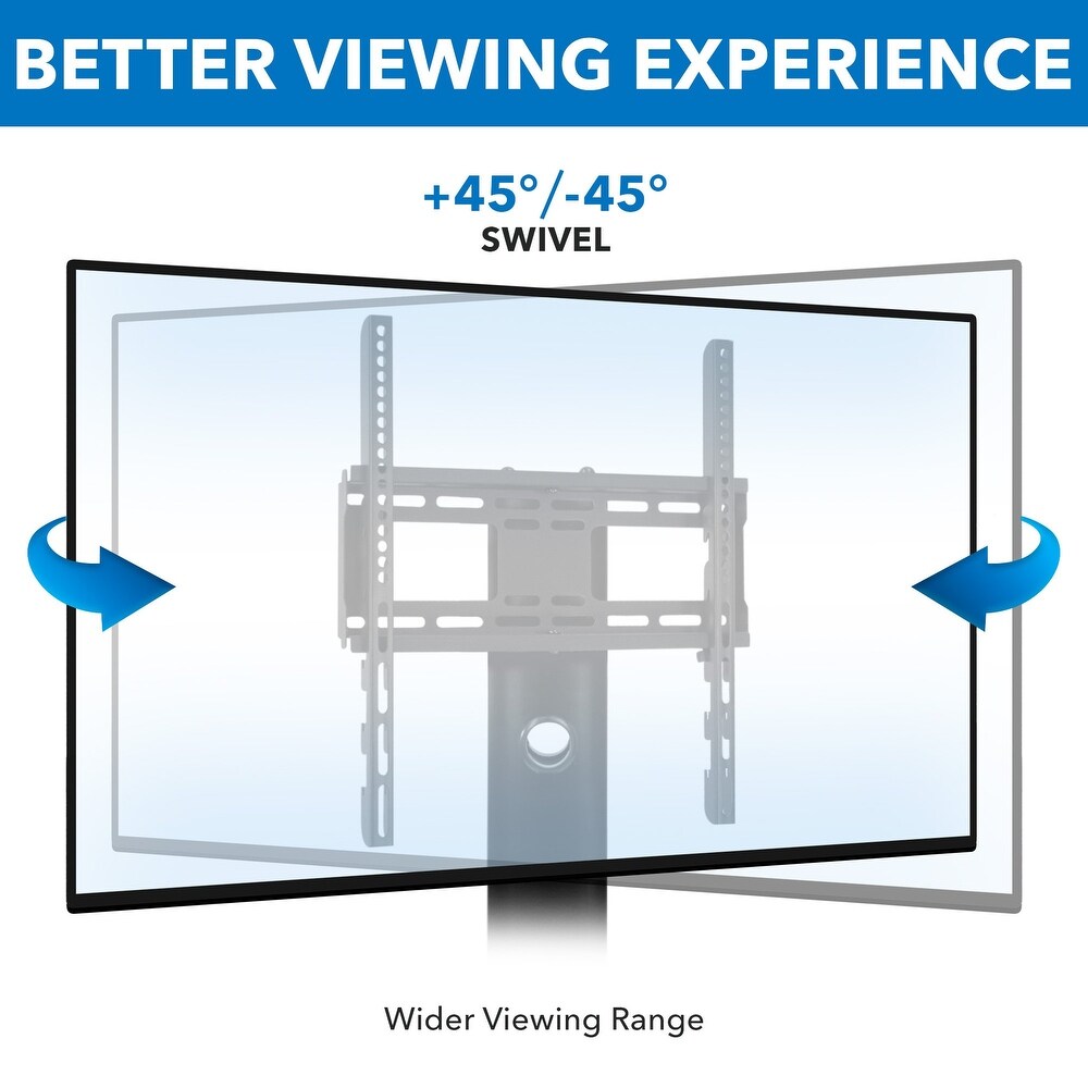 Mount It! Mobile TV Stand with Rolling Casters   Glass Shelving   Fits 32\