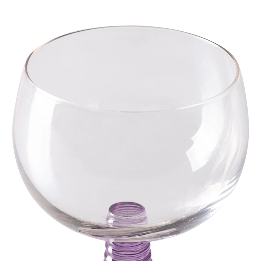 Wine glass - purple - low stem