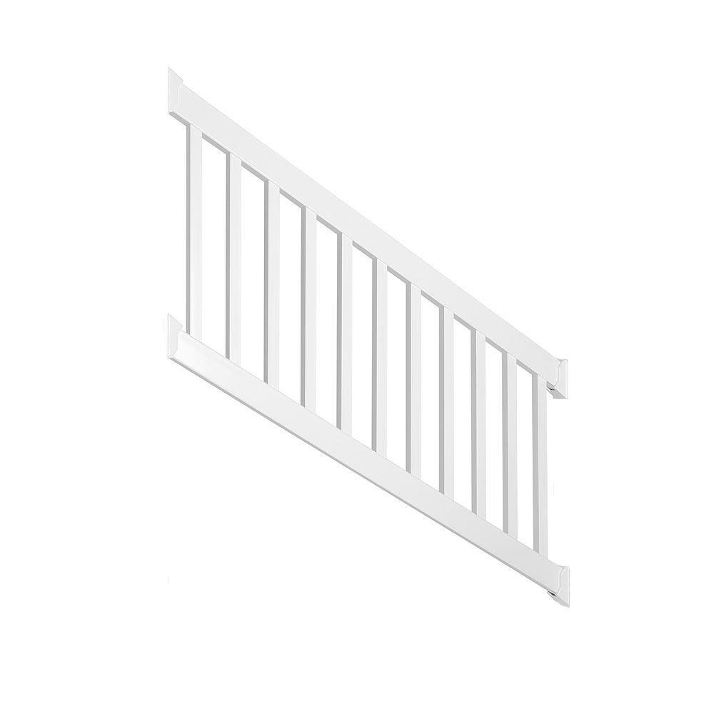 Weatherables Walton 3 ft. H x 72 in. W White Vinyl Stair Railing Kit WWR-THDW36-S6S