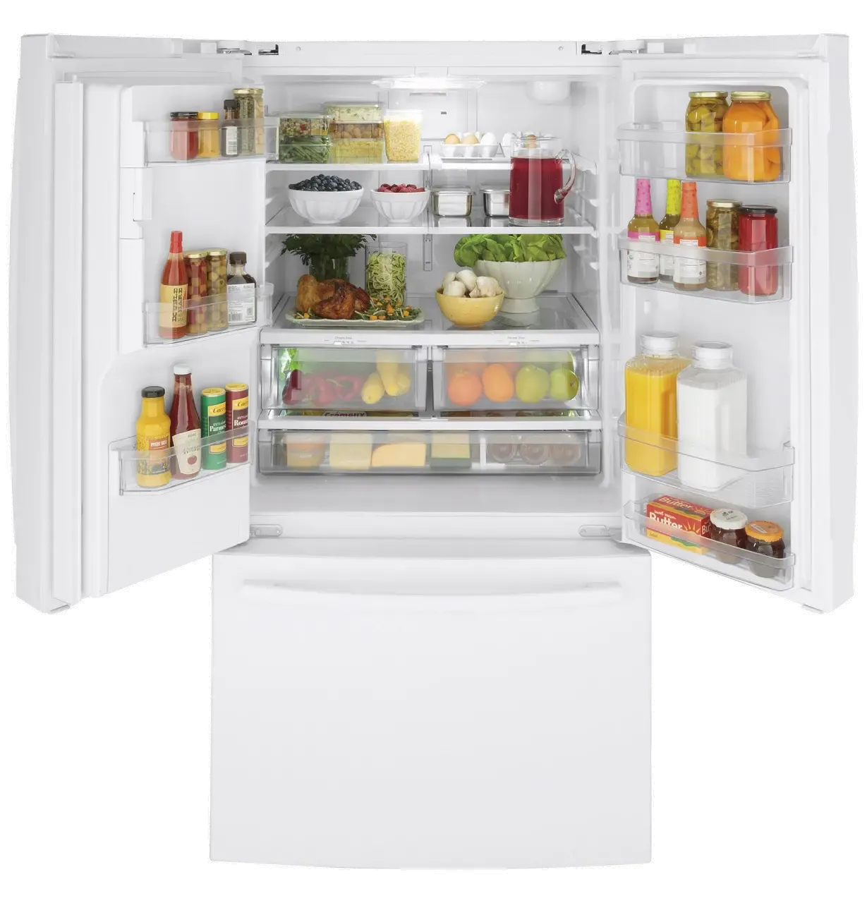 GE 25.6 cu ft French Door Refrigerator - White