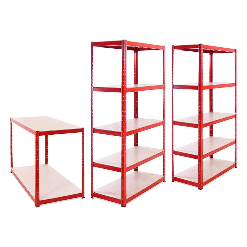 5 Tier Heavy Duty Boltless Shelving Unit (set of 2) Plus Workbench