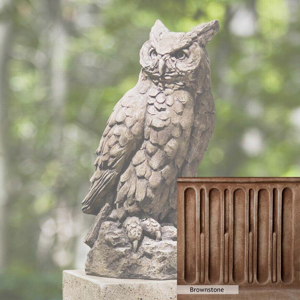 Campania International Large Horned Owl Statue