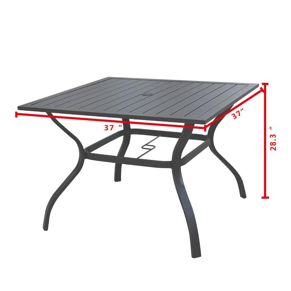 Patio Festival Square Metal Outdoor Dining Table