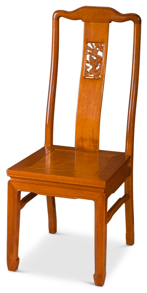 Natural Rosewood Dragon Oriental Chair   Asian   Dining Chairs   by China Furniture and Arts  Houzz