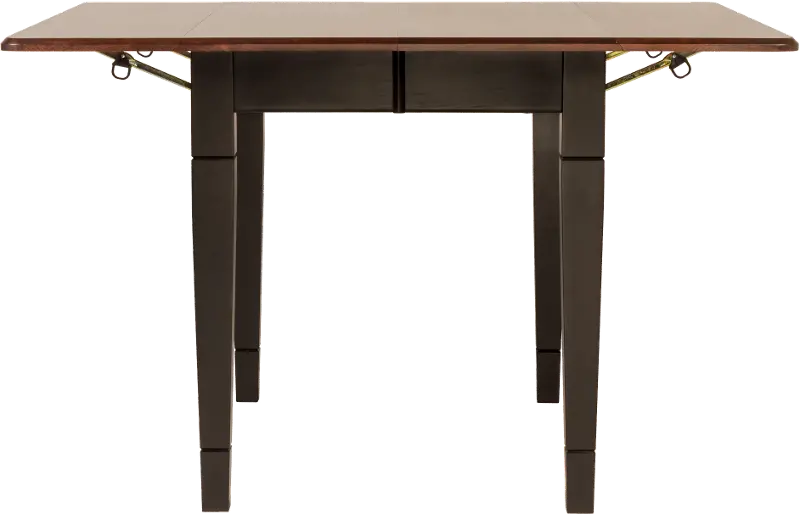 Saber Maple Two-Tone Drop Leaf Dining Room Table