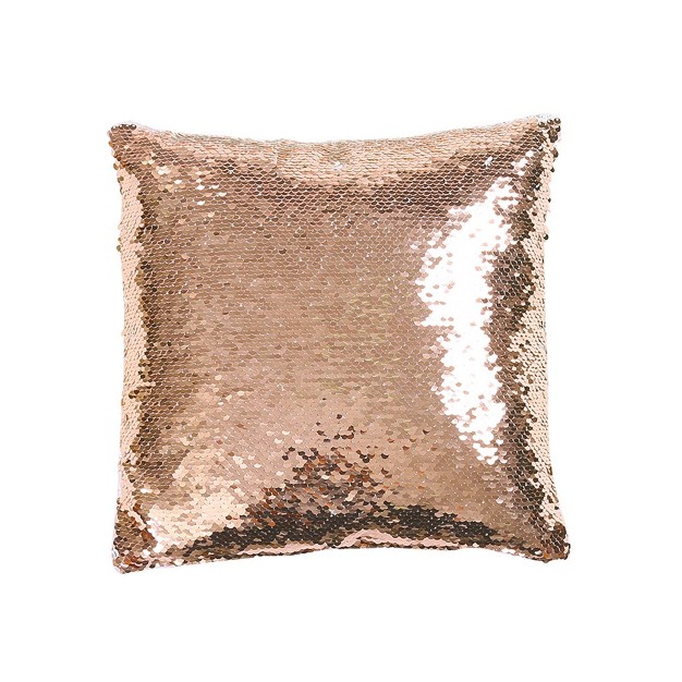 Mermaid Sequins Throw Pillow Pink white Lush D cor