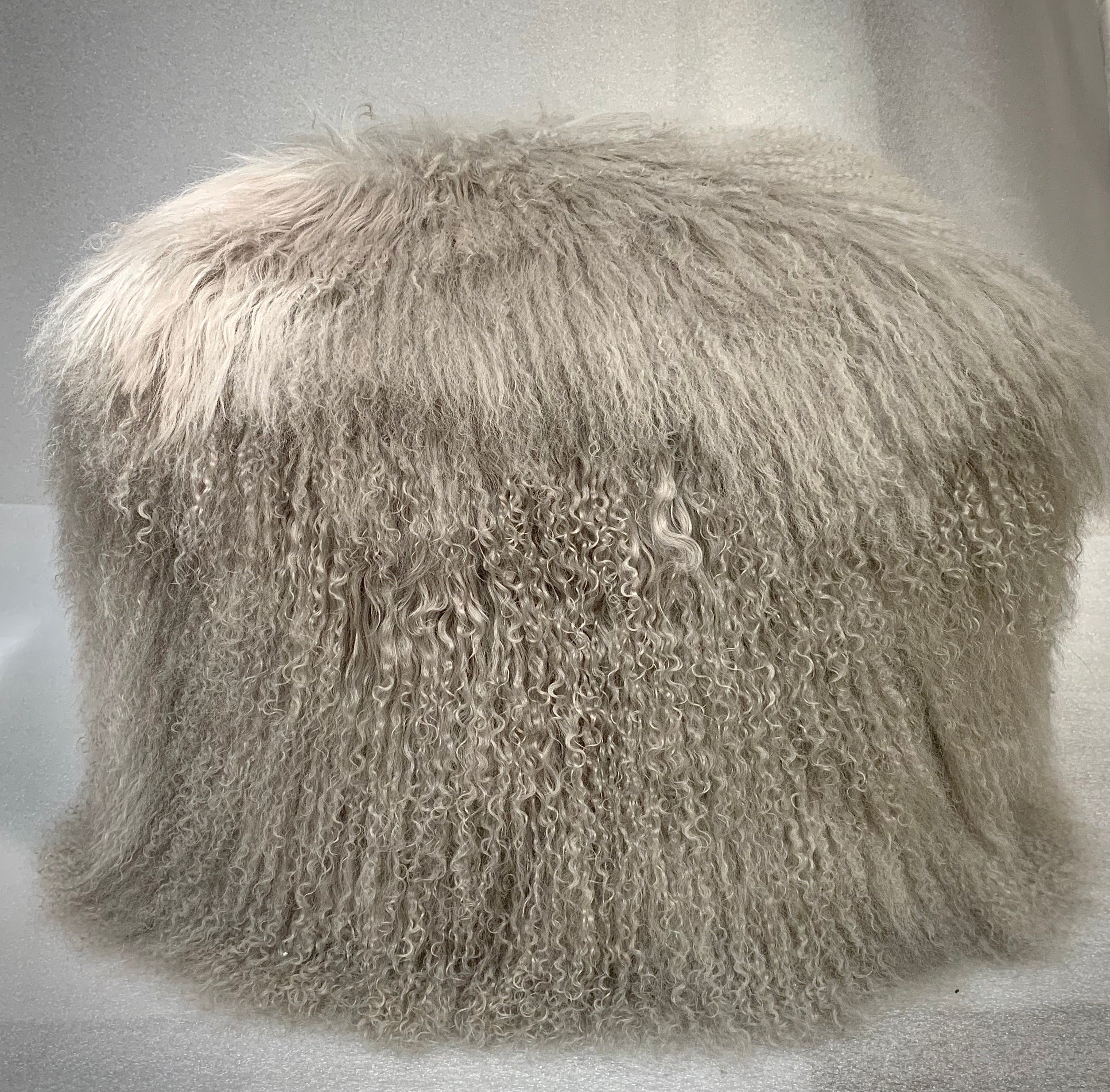 MONGOLIAN WOOL POUF