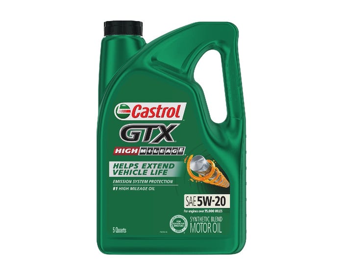 Castrol GTX High Mileage 5W-20 Motor Oil， 5 Quart - 1597C4