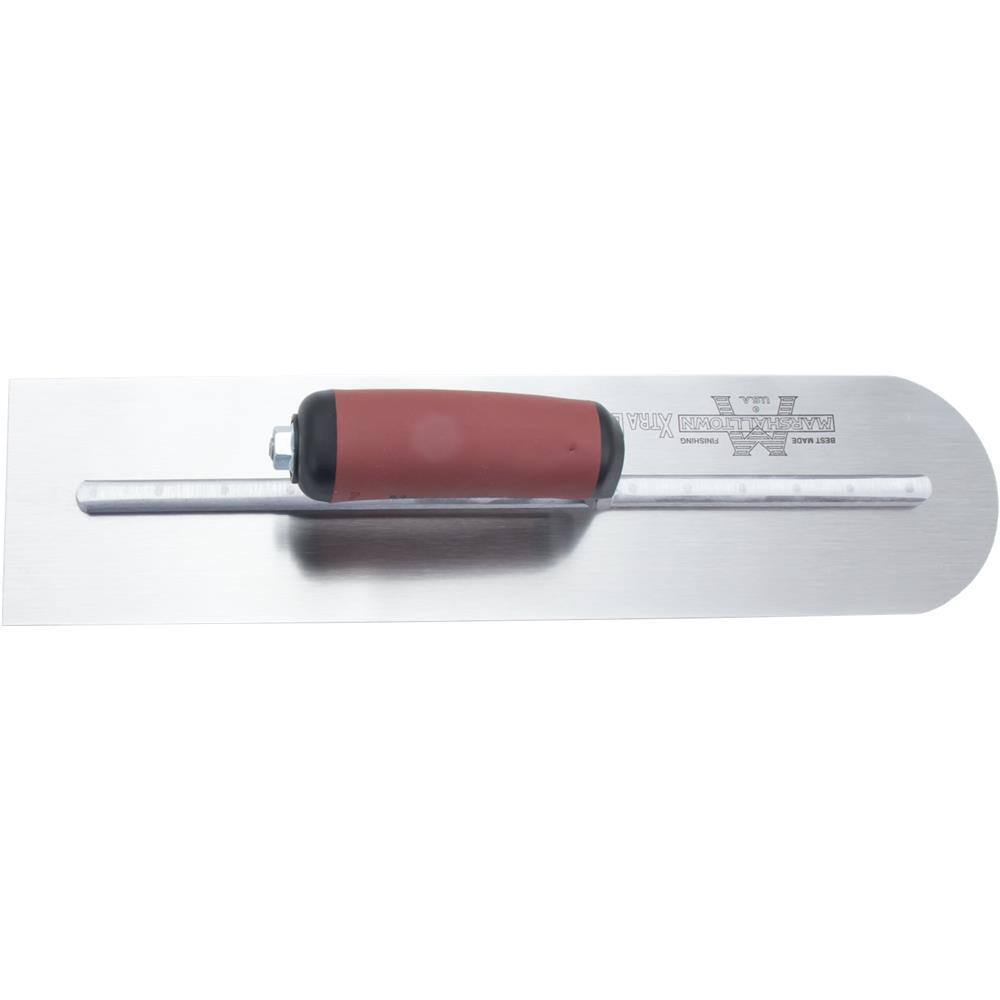 MARSHALLTOWN 14 in. x 4 in. Round Front End Finishing Durasoft Handle Trowel MXS64RED