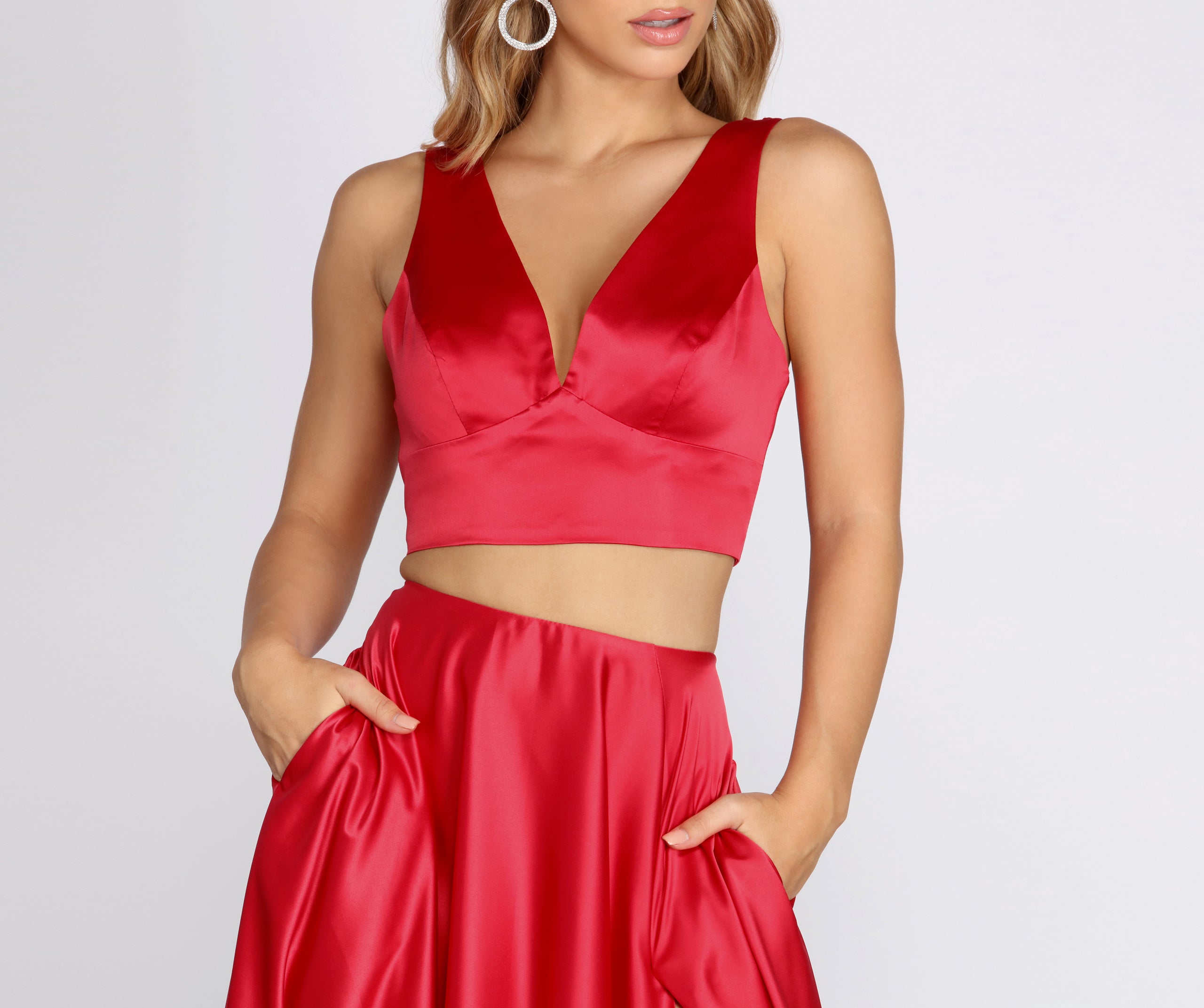 Juniper Satin Two Piece Gown