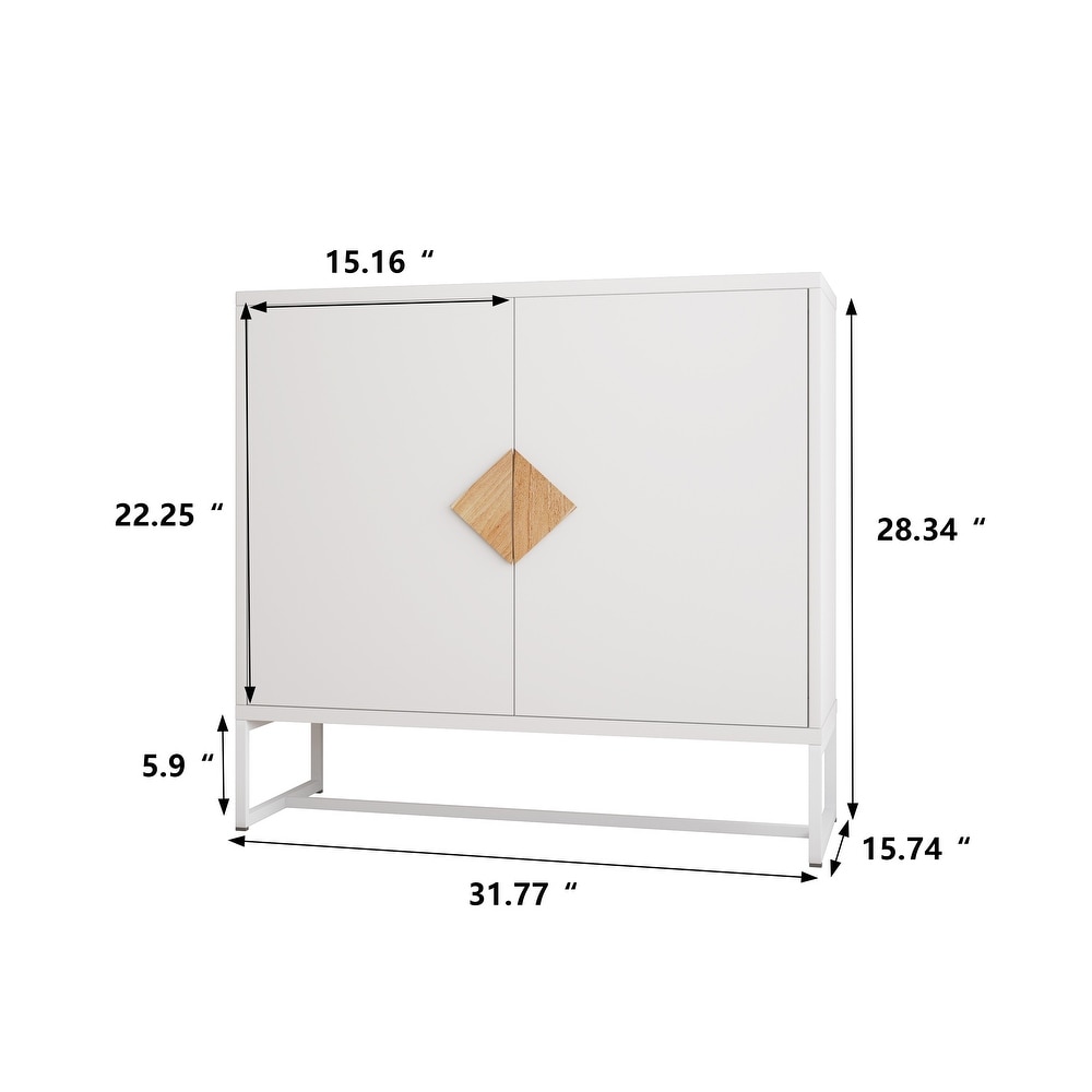 Square Shape Solid Wood Sideboard