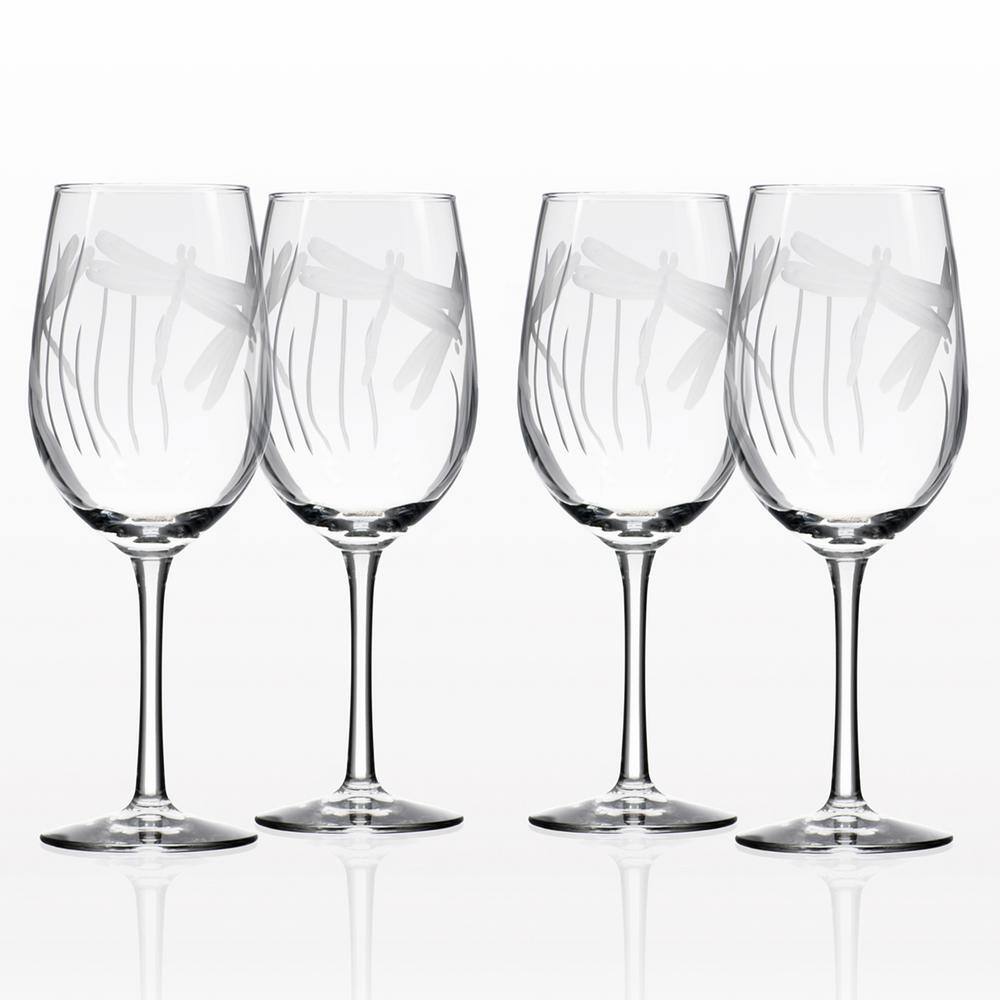 Rolf Glass Dragonfly 12 oz. Clear White Wine Glass (Set of 4) 206424-S4