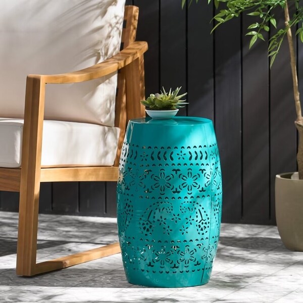 Modern desing lace cut side table，for garden and patio