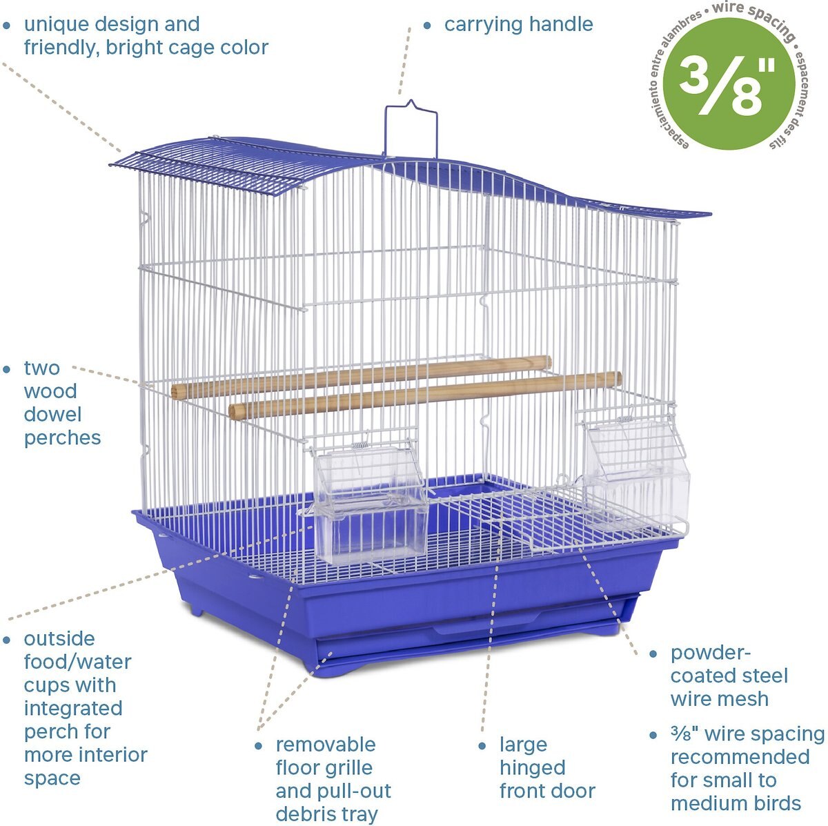 Prevue Pet Products Soho Wave Top Roof Bird Cage