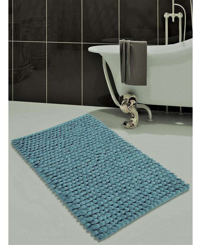 Saffron Fabs Bubble 34 x 21 and 36 x 24 Non-Skid Cotton and Microfiber Bath Rug