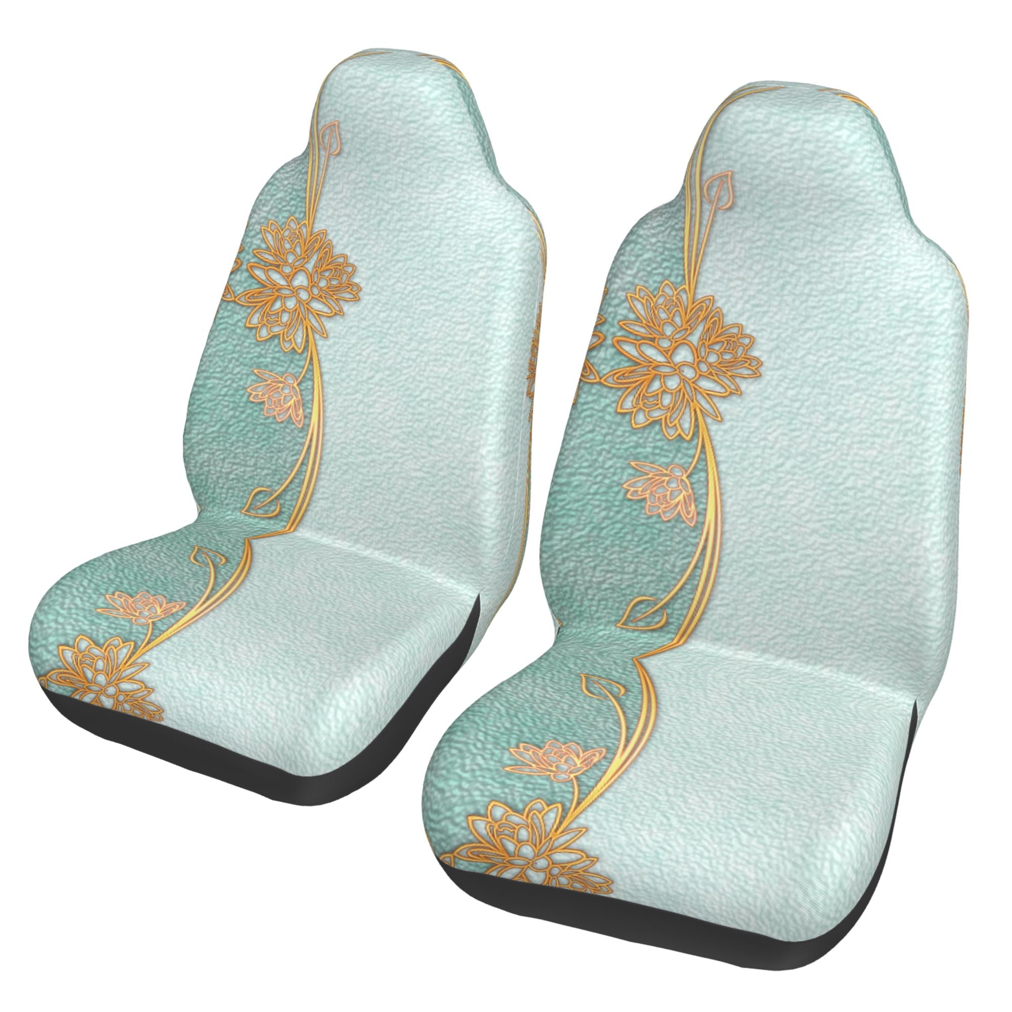 ZICANCN Car Seat Cover Green Vintage Vase Car Front Seat Covers Protectors ， Automotive Seat Covers for Cars Trucks Suv