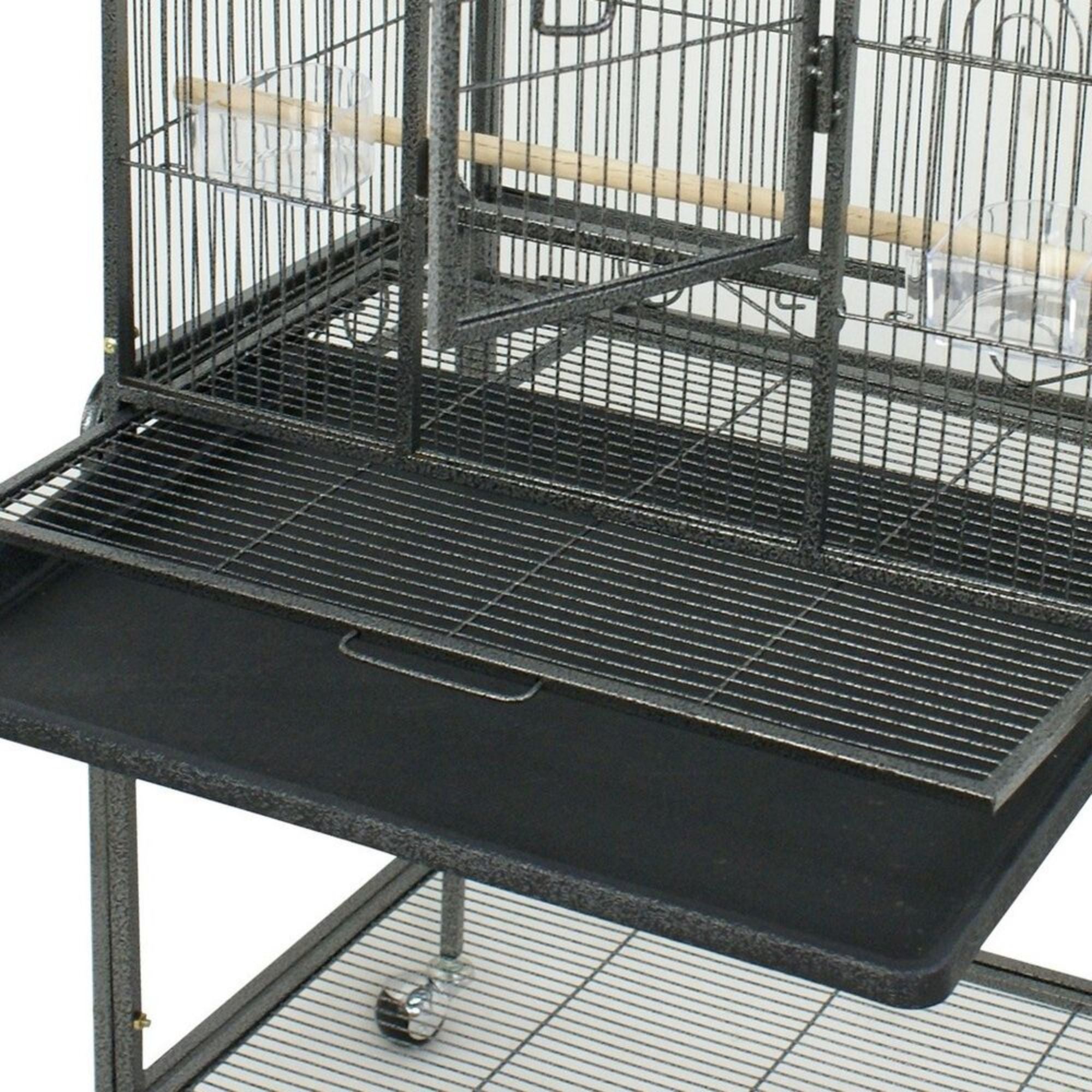 KingShop Bird Parrot Cage Chinchilla Cockatiel Conure Large Cockatiel House Metal Wheels