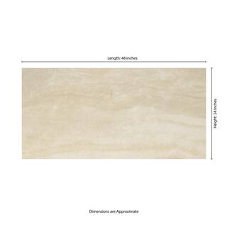 MSI Pavia Crema 24 in. x 48 in. Polished Porcelain Stone Look Floor and Wall Tile (16 sq. ft.Case) NPAVCRE2448P-N