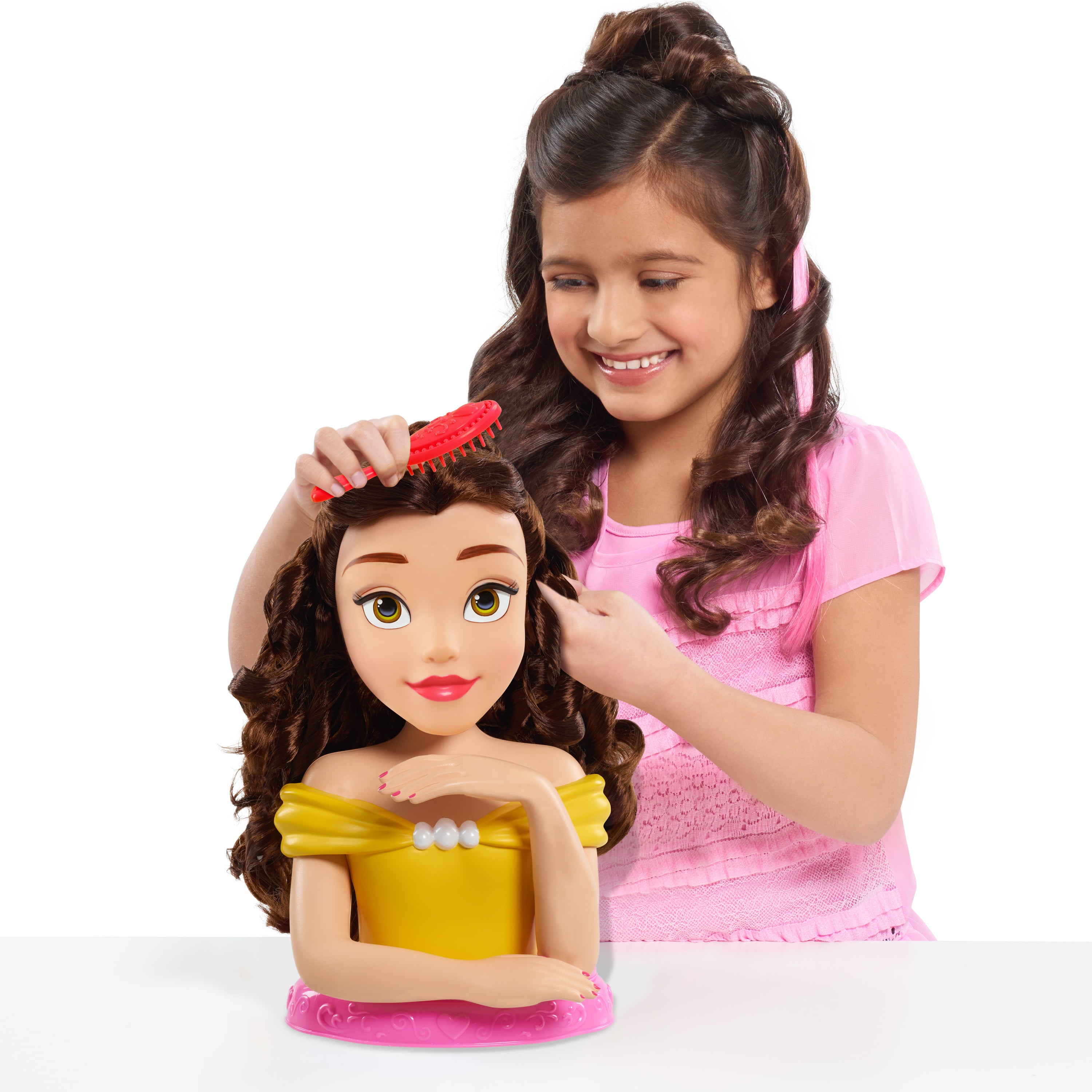 Disney Princess Deluxe Belle Styling Head, 13-pieces, Officially Licensed Kids Toys for Ages 3 Up, Gifts and Presents