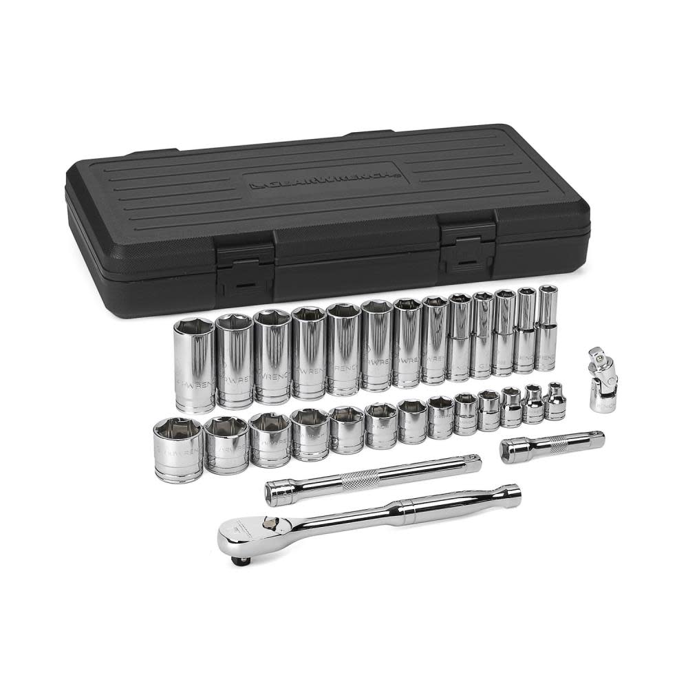 GEARWRENCH Mechanics Tool Set 30 pc. 3/8 In. Drive 6 Point SAE Standard/Deep 80569 from GEARWRENCH