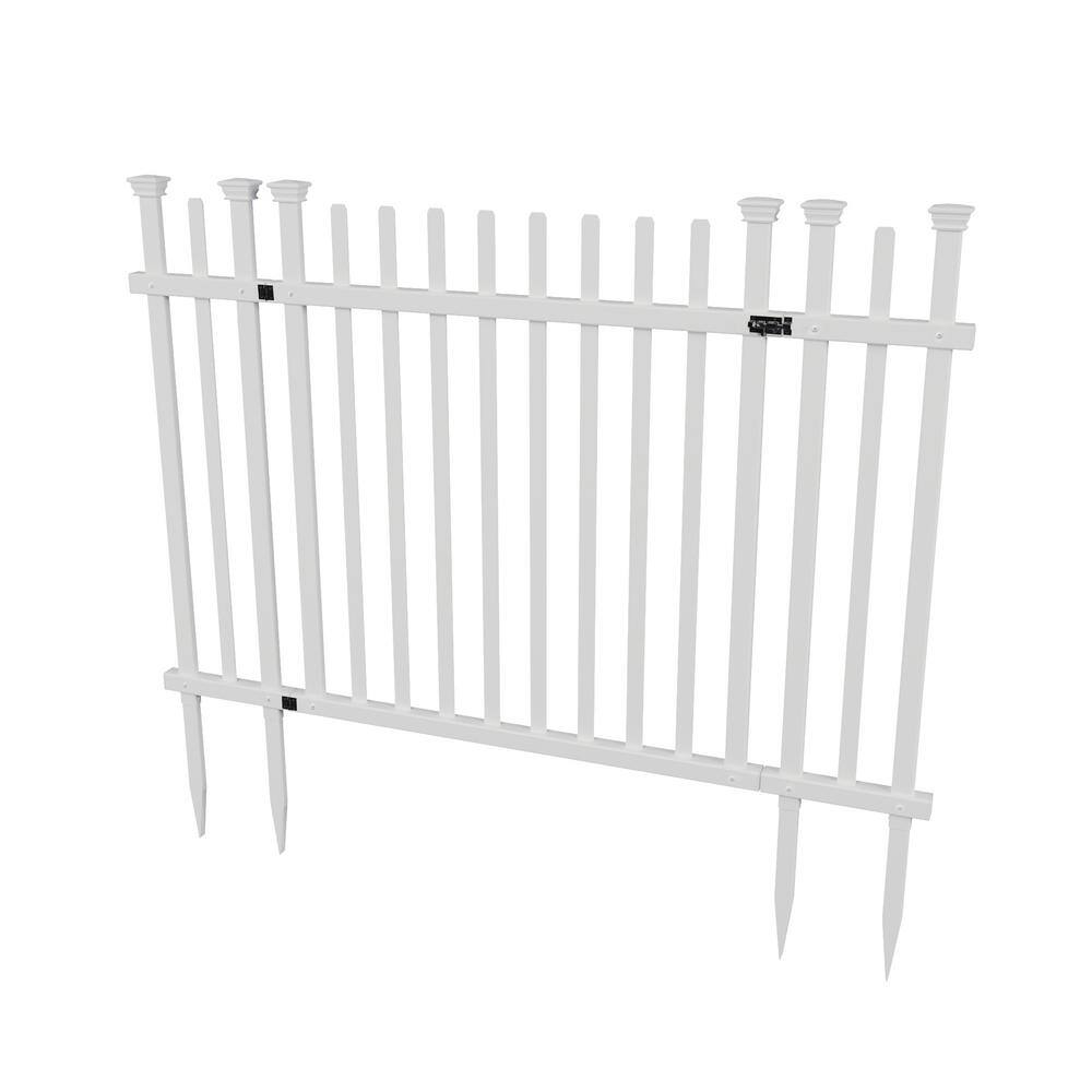 Zippity Outdoor Products 4.7 ft. x 3.4 ft. White Vinyl Burbank Fence Gate ZP19071