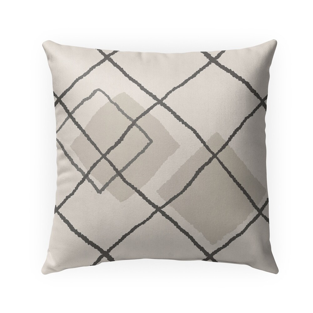 ARGYLE MOD IVORY Outdoor Pillow By Kavka Designs