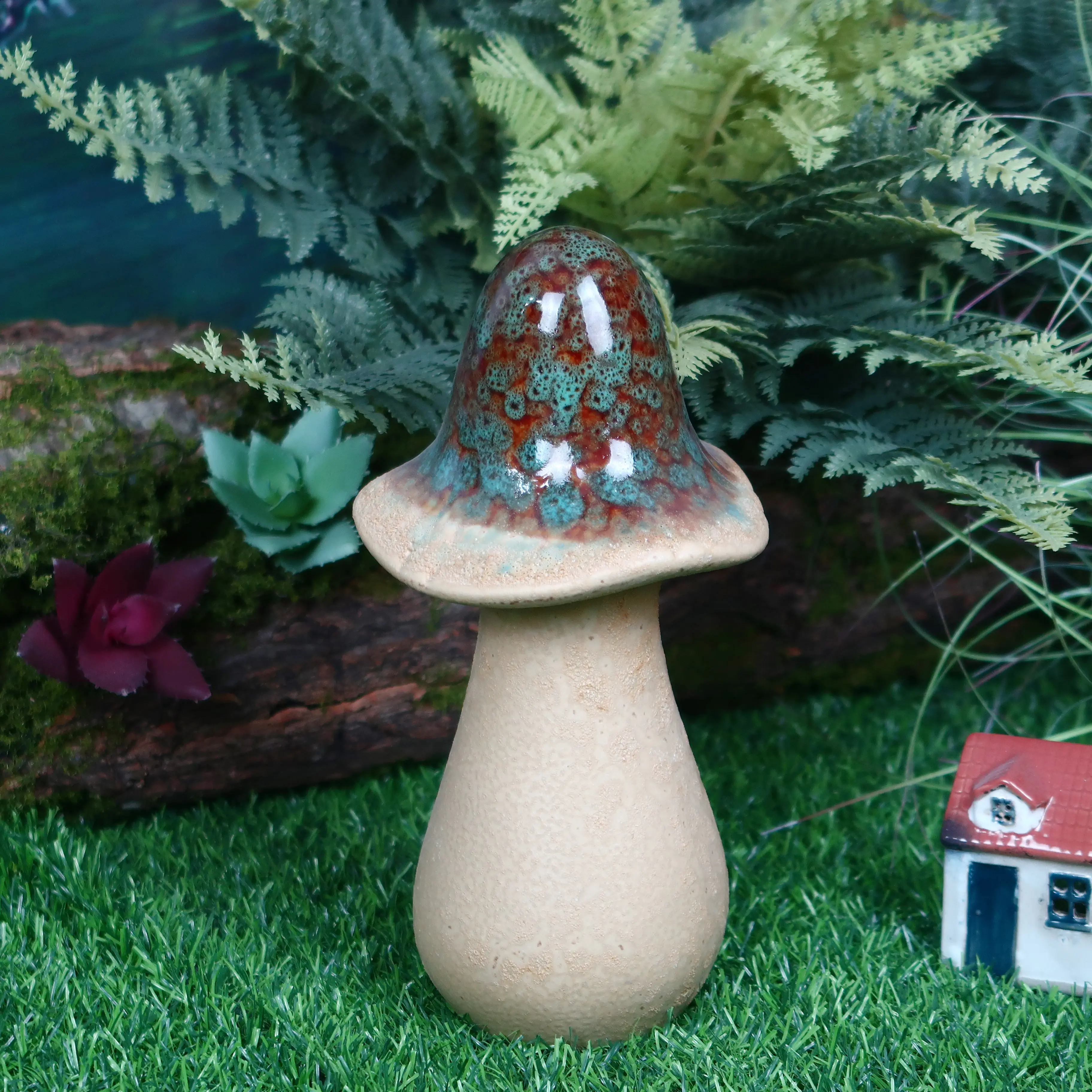 Promotional Mushroom Craft Ceramic Mushroom For Home Decoration Items Lawn Decoration Ceramic Ornament Mushroom