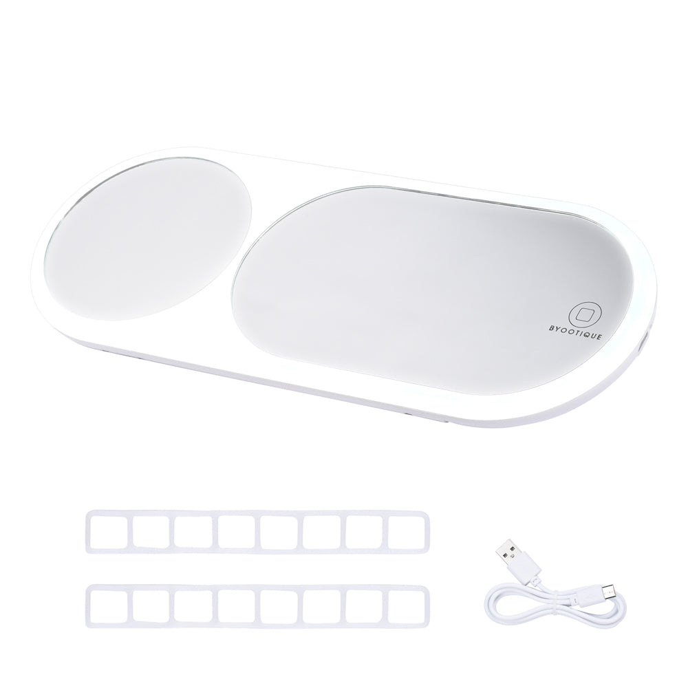 Byootique Visor Mirror Car Vanity Mirror with Light & 3X Magnifying