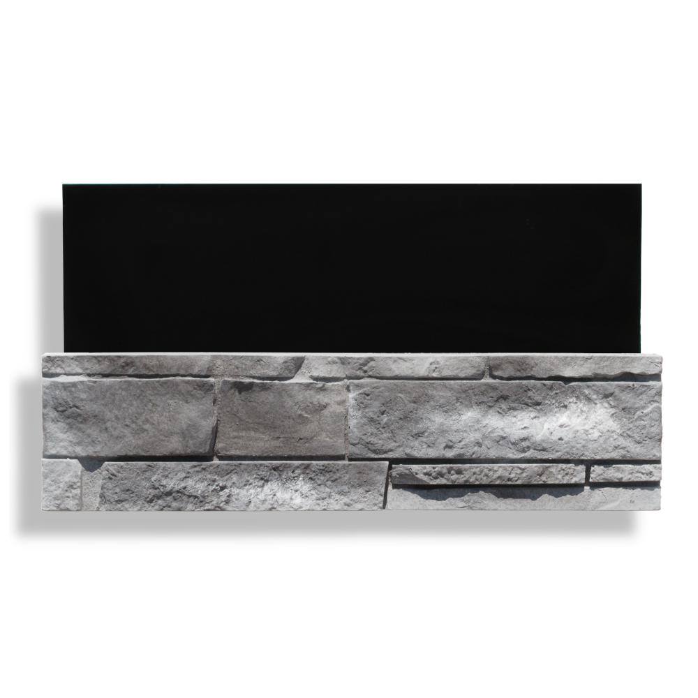 Silvermine Stone 6 in. x 24 in. Stone Veneer Ledgestone Flat Panel Evening Gray (Box of 8) EG-BL-XX-FL