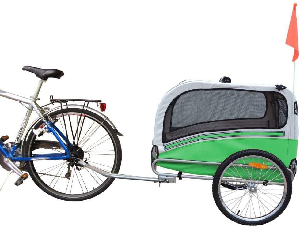 Dog Cart Bicycle Trailer Animal Carrier Pet Bike Trolley with Door