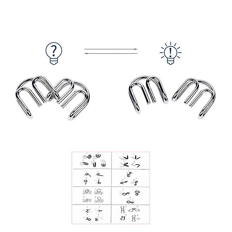 Born Pretty Jiulian Series Metal Educational Toys Intelligence Buckle Eight-piece Set Unlock Unlock Unlock Decompression Toys