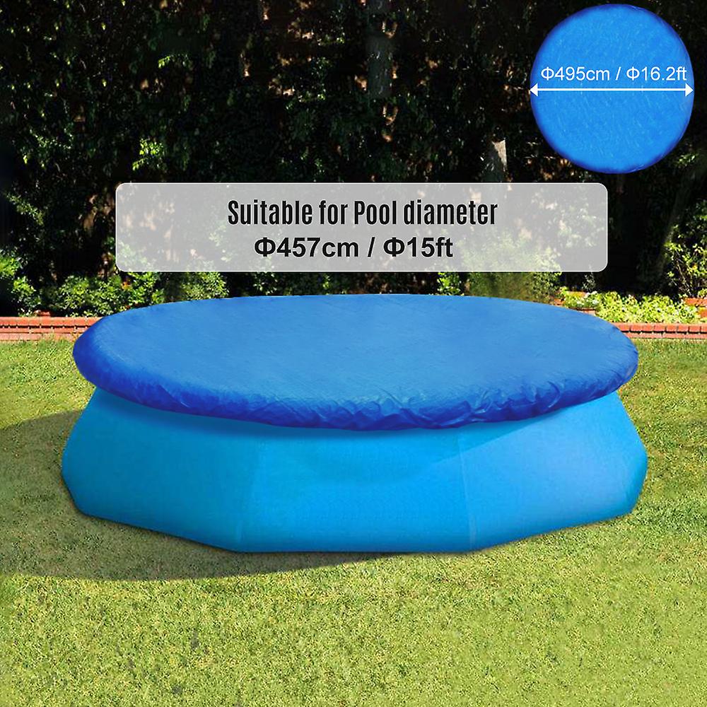 Round Pool Cover Water Resistant Pe Portable Protective Swimming Pool Cover White